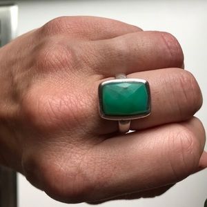 Vintage Chrysoprase Sterling Ring